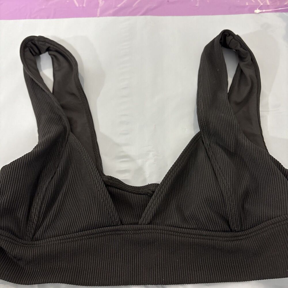 NWT L-Space Small B Cup Blk Swim top Ribbed